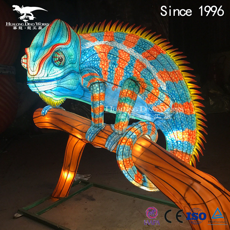 手工制作仿真蜥蜴彩灯模型 1：1还原 各类仿真动物来图定制