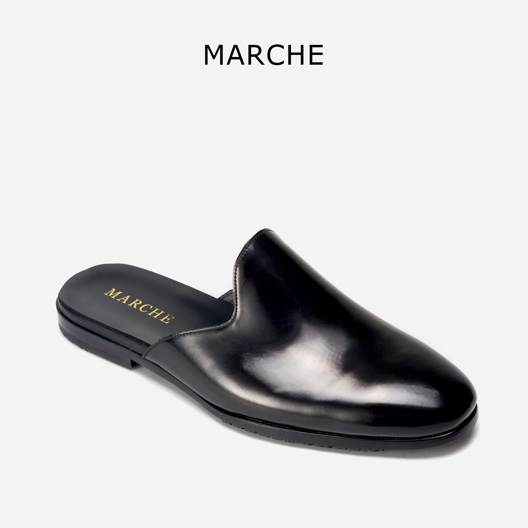 马乐凯MARCHE意大利进口马臀皮商务休闲时尚一脚蹬手工穆勒拖鞋夏