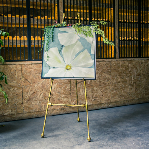 欧式铁艺油画架画板支架油画展示架婚庆画架瓷砖架迎宾架支持定制