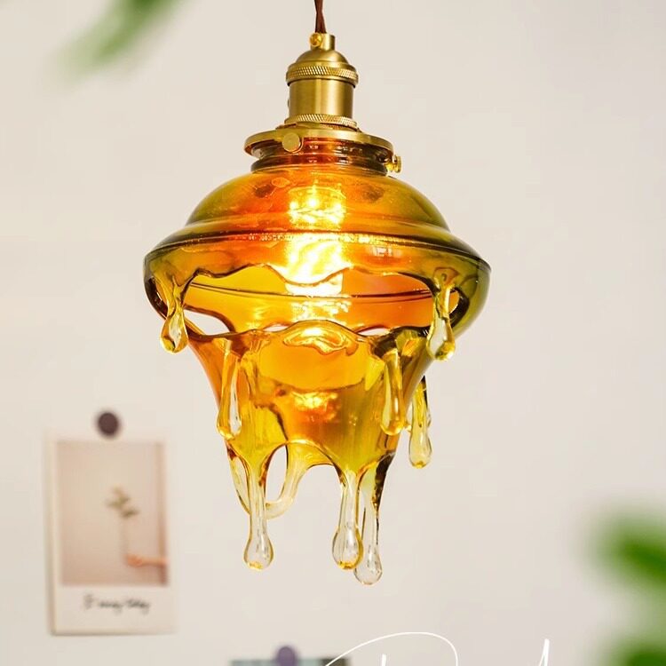 设计师复古水滴蜡烛餐厅吊灯