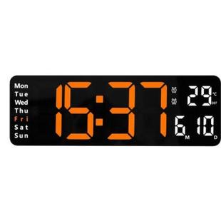 LESY-6629D钟13寸简约钟挂钟客用厅时钟大字体电子钟多组闹温度期