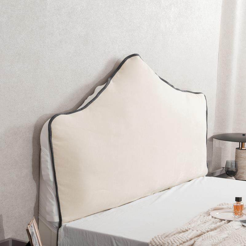 ?ZF77T6899M6H轻奢罩床头套定制厚加夹圆棉不规则弧异形欧式软包