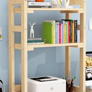 桌面置物架整理收示纳架显桌器实打木小书架简易GAE电脑上学生放