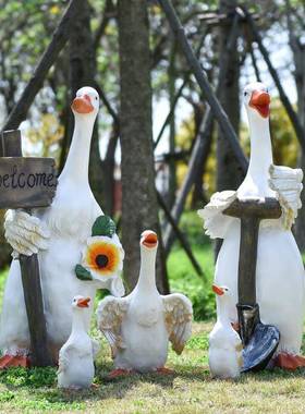 卡KLL通子模型园鸭林花庭院草坪装饰品农场美景观仿陈真动物雕塑