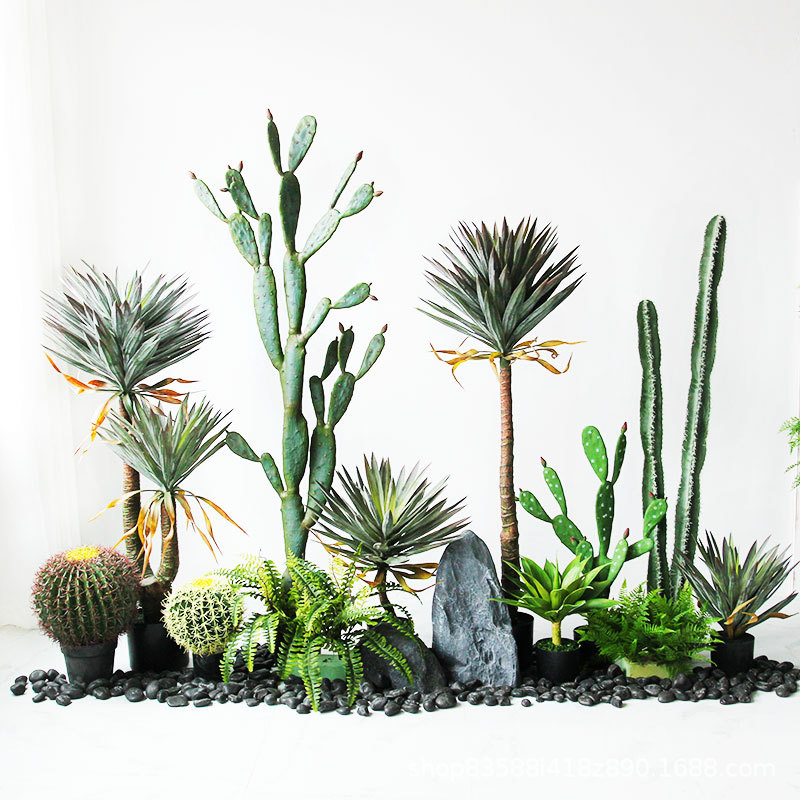 仿真龙舌兰假绿植室内外橱窗设计装饰龙血树剑麻盆栽家居植物摆件