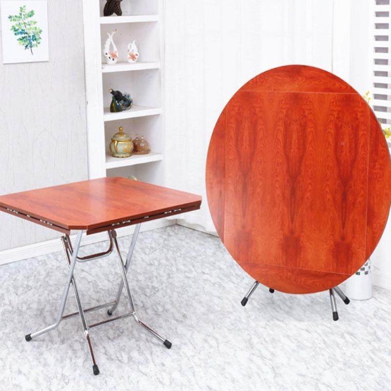 圆形简易折叠餐桌圆桌方圆饭子可吃桌圆桌小户型家见详情大用折叠