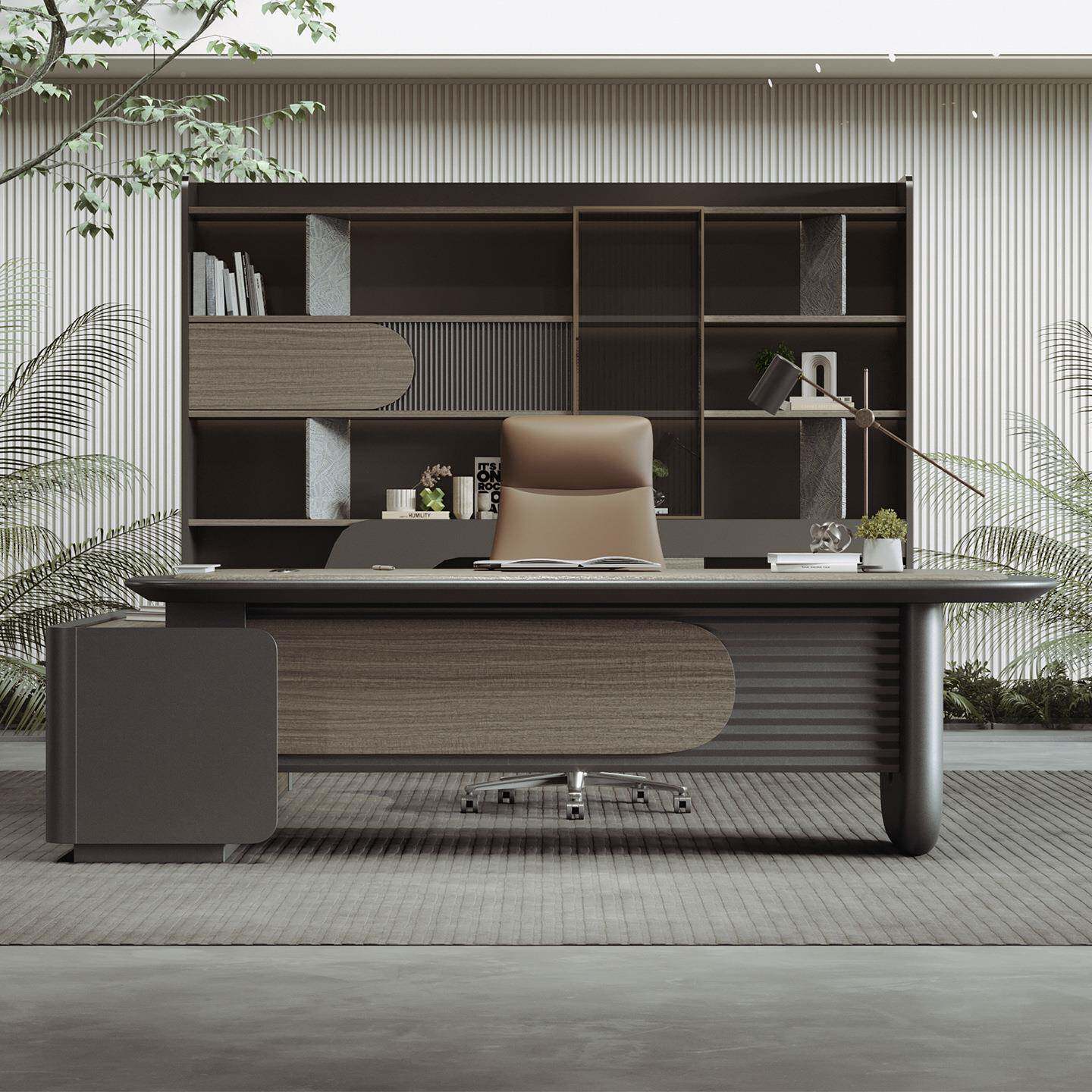 老板办公总桌总经理桌简约现办公室家室具1米8商LBZ-0016用办代公