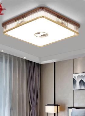 新中吸顶灯全室铜简约客厅灯具式套餐中国风家用77338实木厅仿古