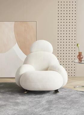 大白网红可单爱小沙发人地上人懒沙发简约现代阳台休息椅奶16756