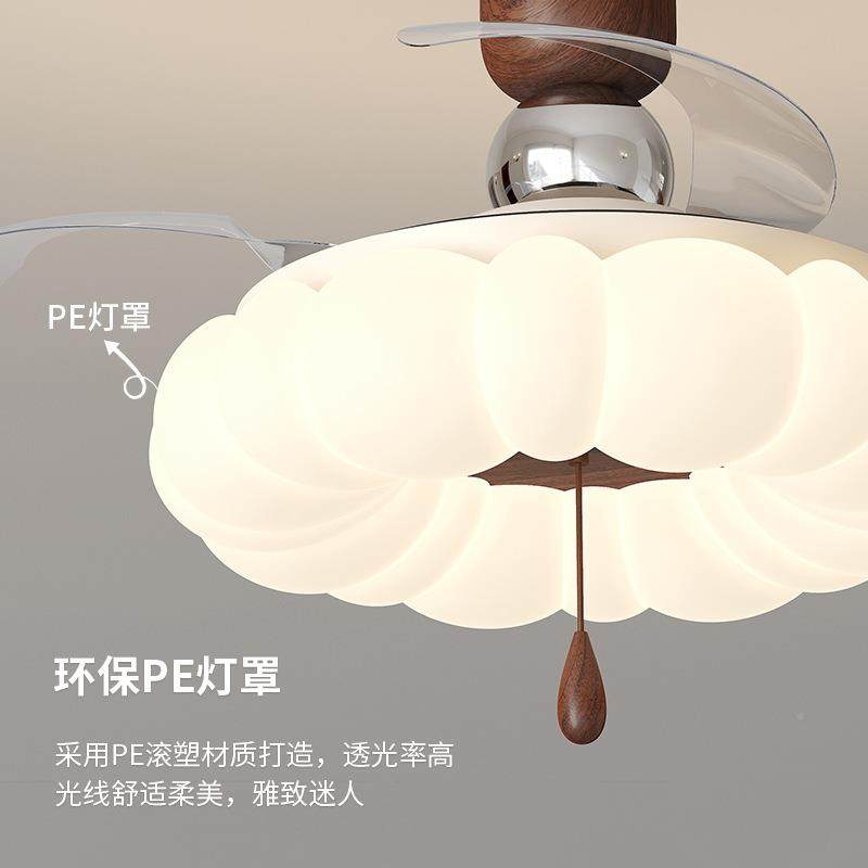 中风形风扇灯创意南瓜主卧顶灯护眼餐古厅客厅电扇隐一体灯吸546,家装灯饰光源,风扇灯,淘宝优惠券,粉丝福利购,淘宝优惠卷