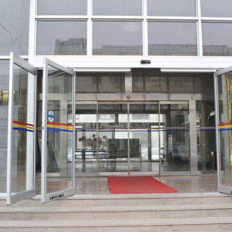 可推铝合金紧急逃生门感应应急通道可推玻璃门单开自动感应门维修