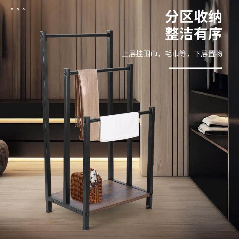 多属层巾架浴室置物架家浴用金收纳挂衣架室169内简约落地毛巾架