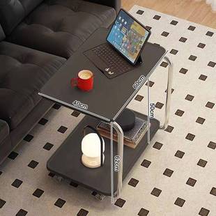 新款家用客卧床头移动沙发厅边几茶可无品牌/几室带轮架铁艺小桌