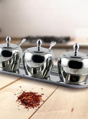 勺304不锈钢带调罐味糖盅调料罐厨房调GY-TG013料盒罐调味盒家用