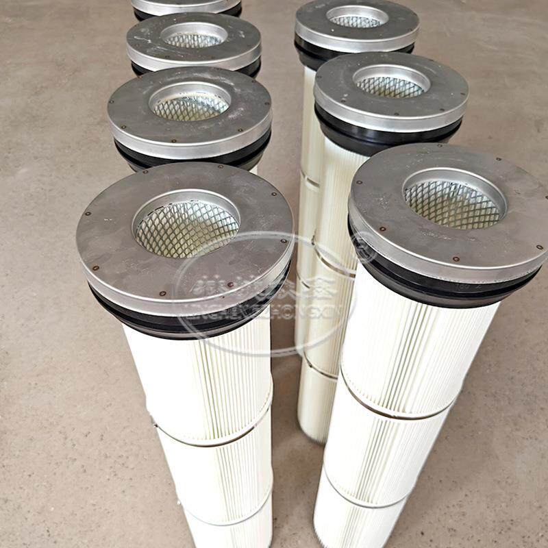 除尘滤芯不锈钢装卡快盘工IGS业过滤空滤芯覆膜聚酯纤维粉尘器滤