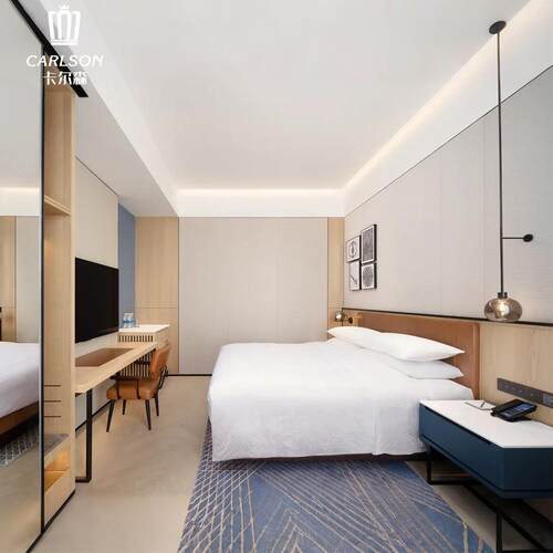 福朋来登酒店套房家宾馆民喜标间全套23客房样板间固装具工宿程家