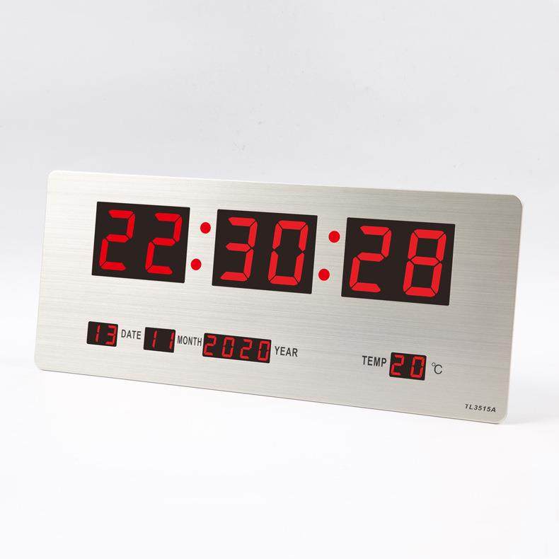 ED钟TL3515A电子钟万年历客厅电L子钟闹挂钟CLOC钟钟表壁挂式时时
