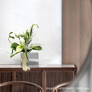 现轻奢绿色花装束仿真花组艺合摆件样板间客代1040厅售楼部飘窗茶