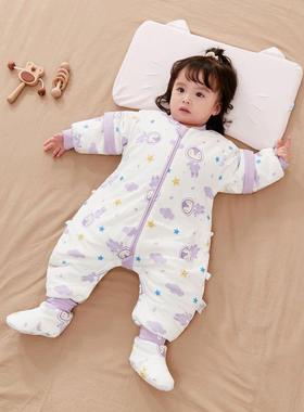 婴儿睡袋春秋冬季温季通用儿童纯棉宝加厚防踢被保暖宝CD100420睡