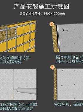 震阻尼124隔音板T音V酒减吧派对房墙体吊顶隔K断墙A级防火吸音棉