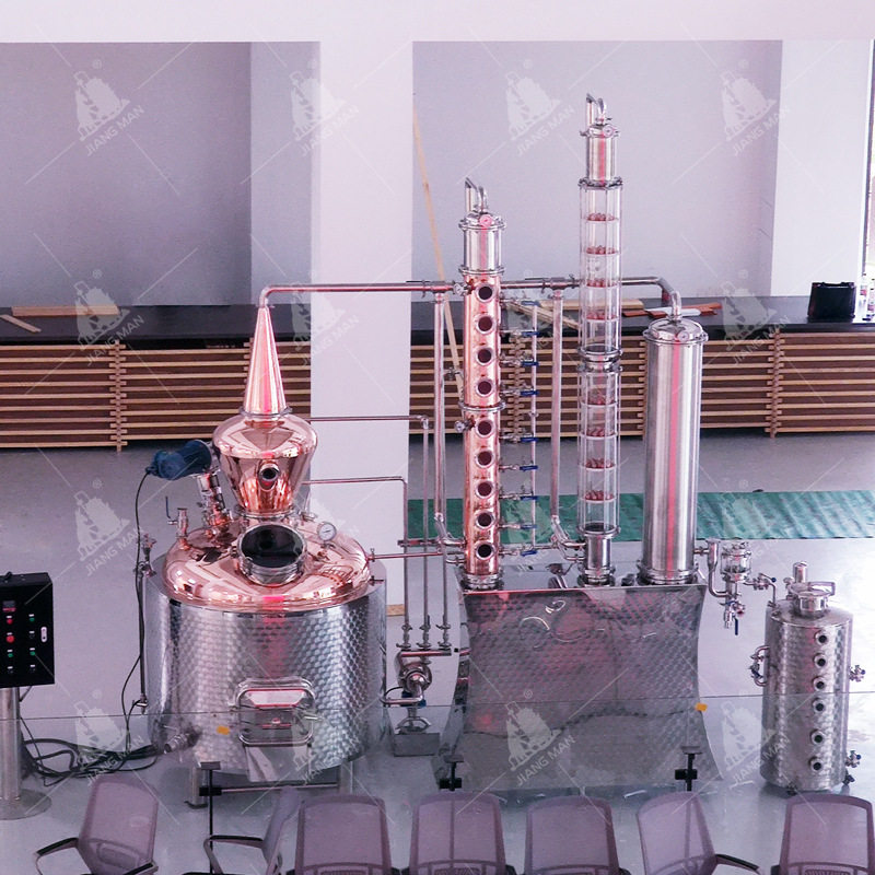 【厂家直供1000升紫铜设备威士忌 金酒 蒸馏设备 白兰地 蒸馏器