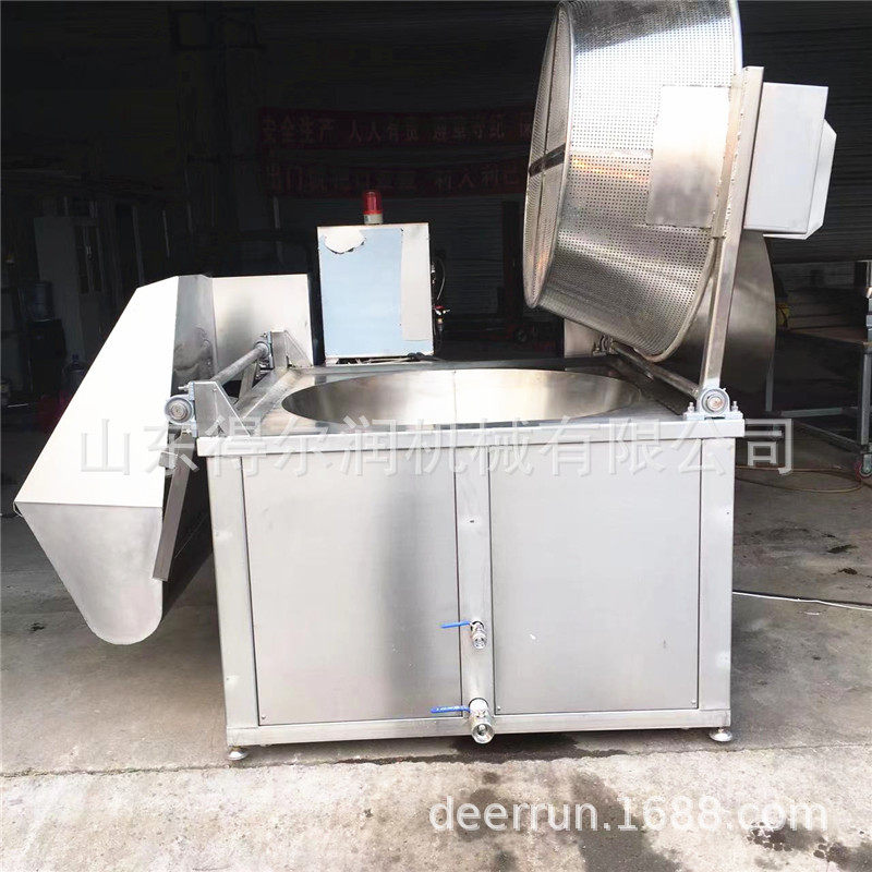 1200型电热豆泡油炸锅 搅拌无死角 全自动油炸机 型号全 实地货源