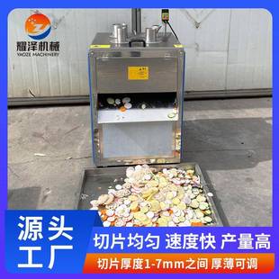 下压式 诺丽果烘干切片设备不锈钢全自动甜瓜切片机切圆片机厂家