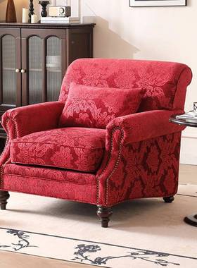 美椅单人XHY沙发小户型客厅阳台古风休闲沙发洽中谈商务靠背老虎