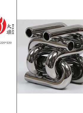 术现代14251艺家居软陶装瓷瓶摆件样板房别墅酒店花装饰品