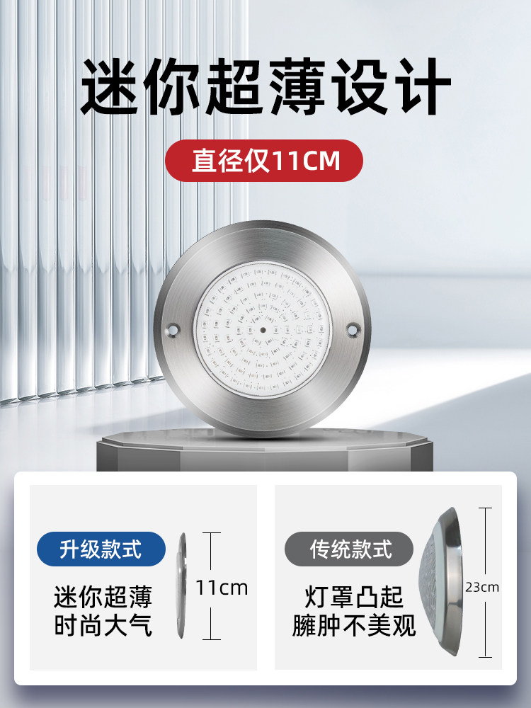 迷你防水LED水下泳池壁灯
