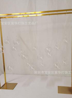 新拆款婚庆FVI道具装铁艺电镀几桌何花架方框可卸婚礼现场主饰架