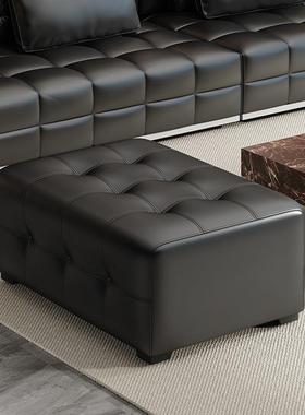 客厅劳伦斯沙发凳长储物搁脚凳矮凳条沙RUR黑色单人踏方形发贵妃