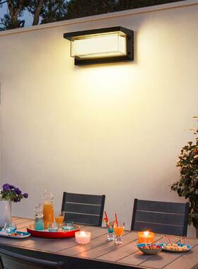 双层灯罩防水户外灯壁LE庭院阳UOL台过道楼梯灯室D外门口露外墙台