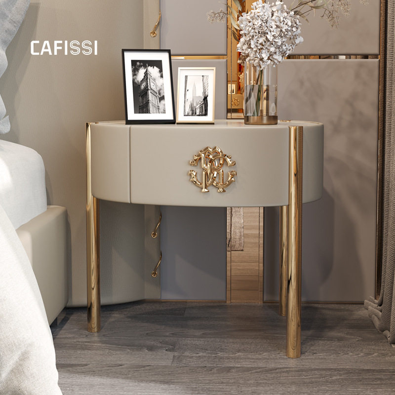 Cafissi意式轻奢金属床头柜