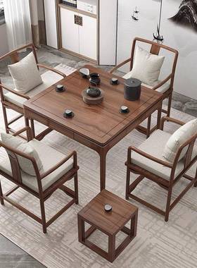 中八仙桌棋实木四方桌茶桌牌牌桌掼蛋式桌简约正方形餐打JBD桌老