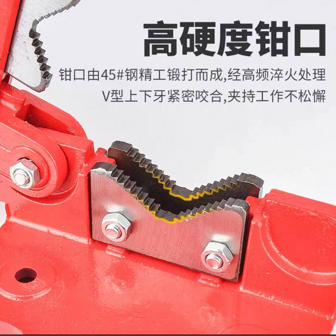 重型龙门具三脚架固定夹割钳管压力钳夹管钳604管子子台虎钳割丝
