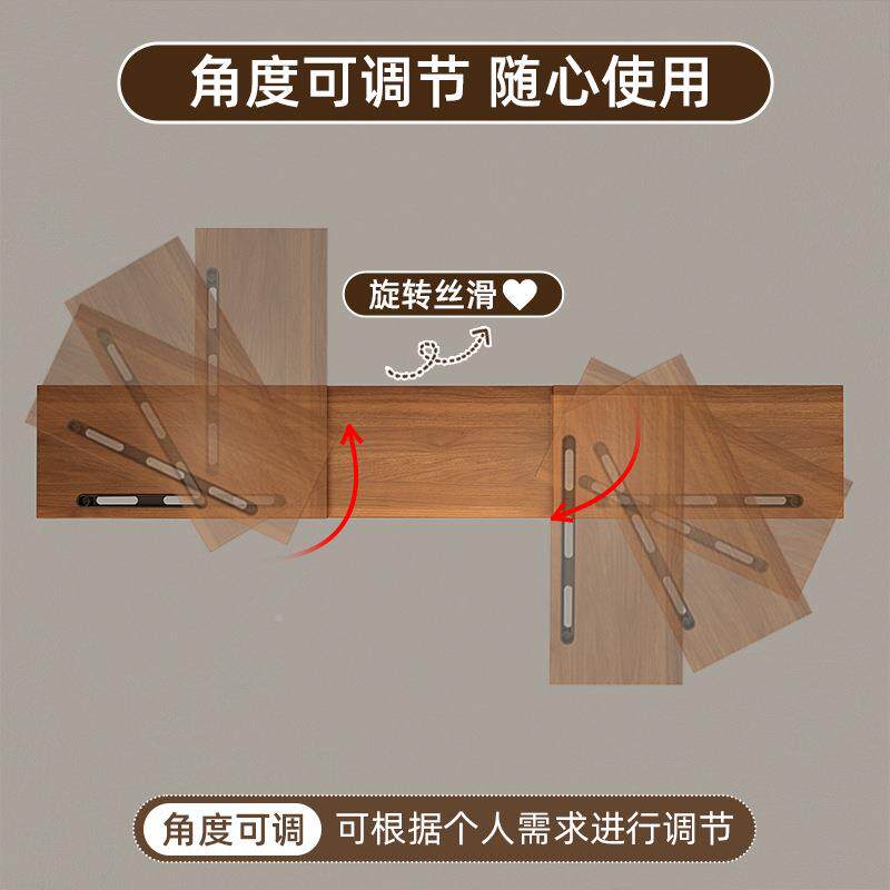 旋转电脑转角显架示器可办公桌本家用双伸缩笔记托PQT架桌面收纳