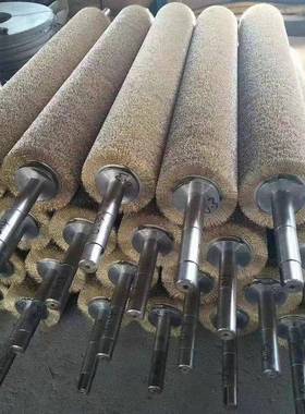 工丝业不锈钢拉丝毛刷辊金属丝抛LRJ光打磨除锈毛辊镀铜尼龙钢清