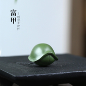手工紫砂绿色乌龟壳创意摆件精致工艺品书房办公室玄关装 饰礼品