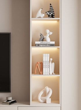 现代简约高级感酒柜装饰品客厅电视柜龛壁办公室书房书柜套装摆件