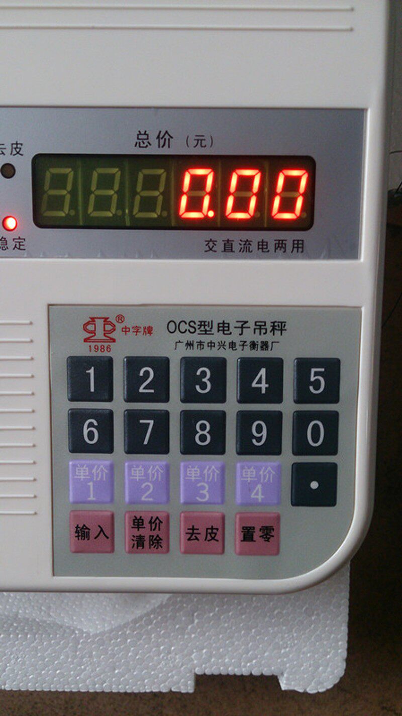 广州中字牌中兴30公斤15kg电子秤电子吊钩秤海鲜秤双面电子吊秤称