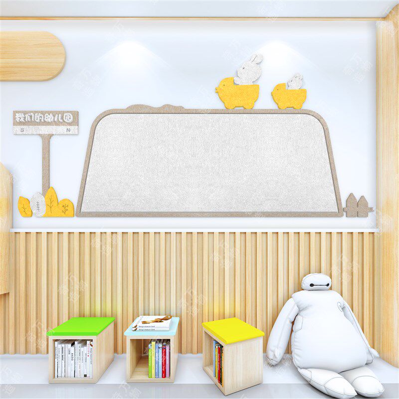 幼儿园毛毡主题环创装饰家长园地宣传公告栏教室布置背景墙展示板