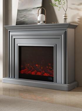 美式仿火焰电子装取暖壁炉现真代简约客厅意饰TSL式极装简白色饰