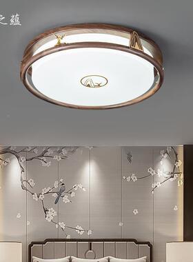 中国厅风厅客灯简约现代大气木灯UIU具实大灯温馨卧室新中式吸顶