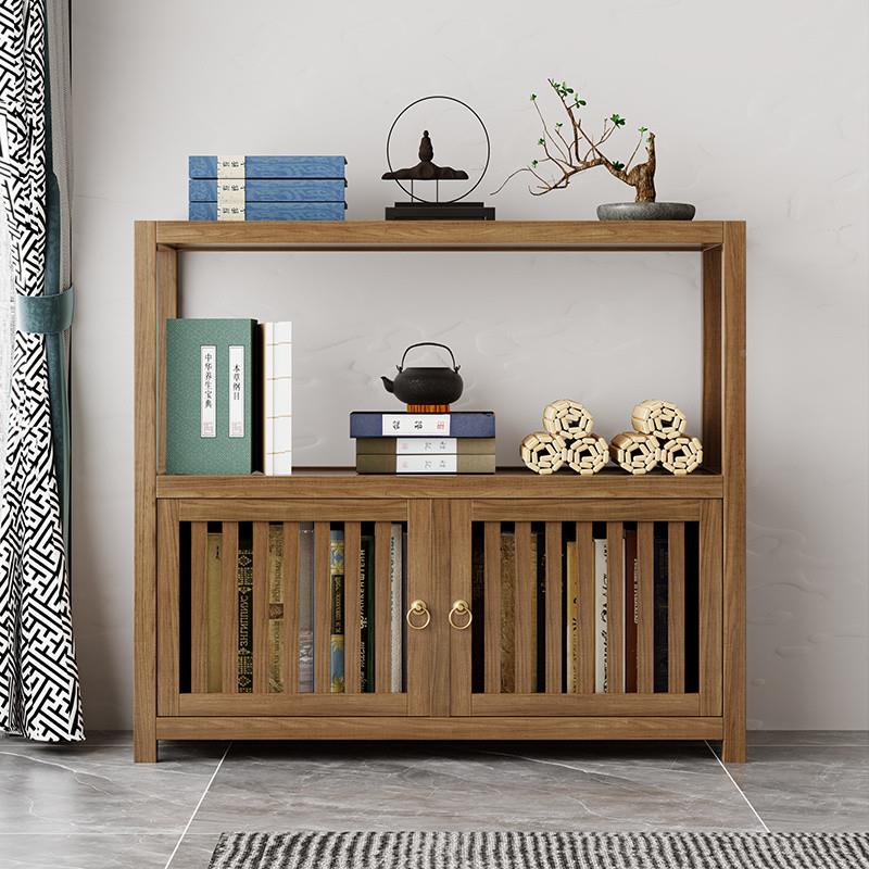 kv实博古架N木2书橡胶木置物架中式茶具柜子架落地