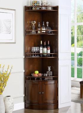 全实角柜客美角式墙角柜厅三角木形置物架餐厅拐角酒柜落地DFU转