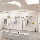 装 服店上壁列挂墙服装 展示NHO架带柱子网红不锈钢拉丝异型陈架挂
