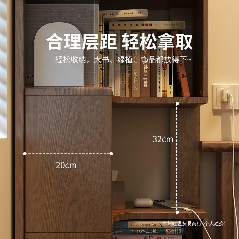 实木转角书架地置落物架客厅角角收柜51655415纳架简墙易拐角床头