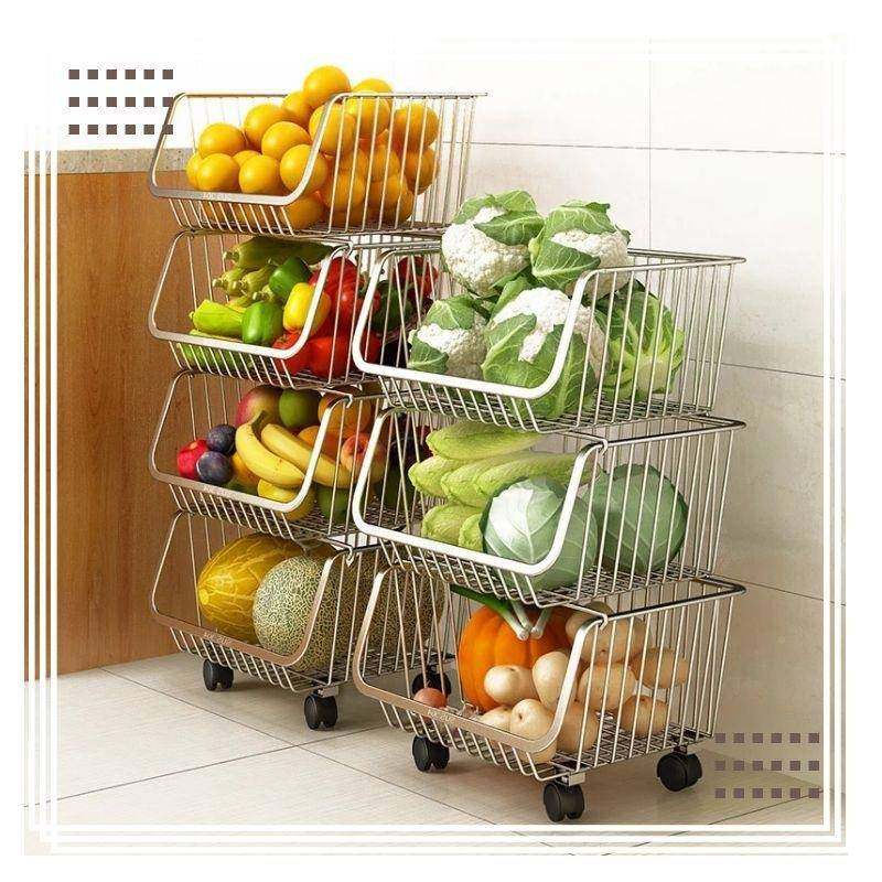 厨房蔬物菜置架落果地多层放子菜架水家用蔬果收纳筐菜篮OLR置物,收纳整理,书桌收纳置物架,淘宝优惠券,粉丝福利购,淘宝优惠卷