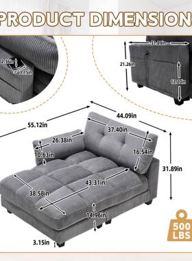 沙发床可折叠沙意式小简约直排发多功沙能坐卧两用户型客KXM厅布